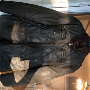 Vintage Guess mens xl leather jacket.